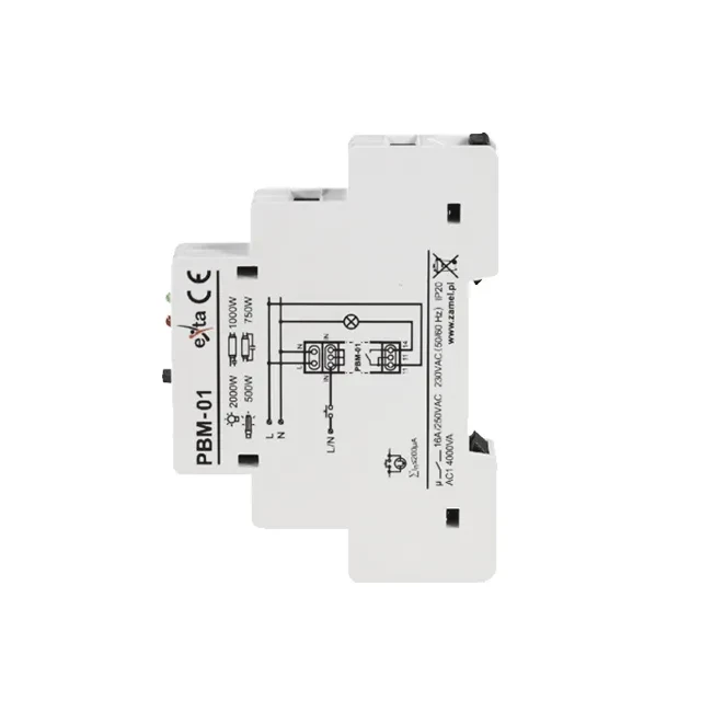Releu bistabil pbm-01 16 a 250 v ip20 zamel 3