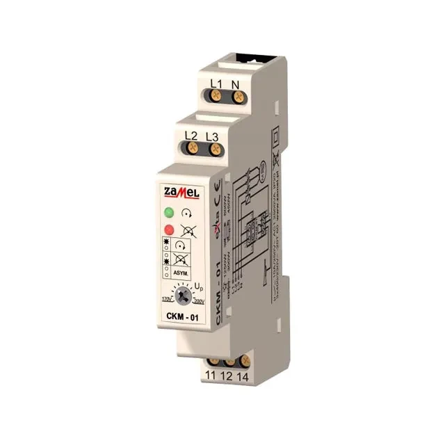 Реле контроля фазы ckm-01 10 a 230/400 в ip20 zamel 2