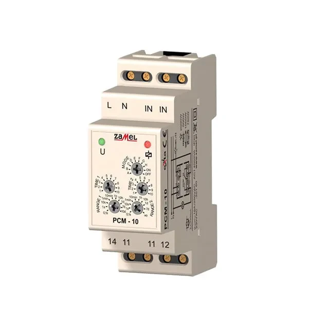 Releu de timp pcm-10 16 a 230 v ip20 zamel 2