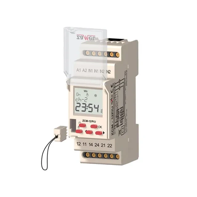 Releu de timp zcm-12p/u 16 a 24 - 220 v ip20 zamel 2