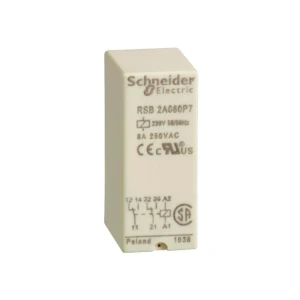 Реле промежуточное rsb2 8 a 230 в ip20 schneider-electric