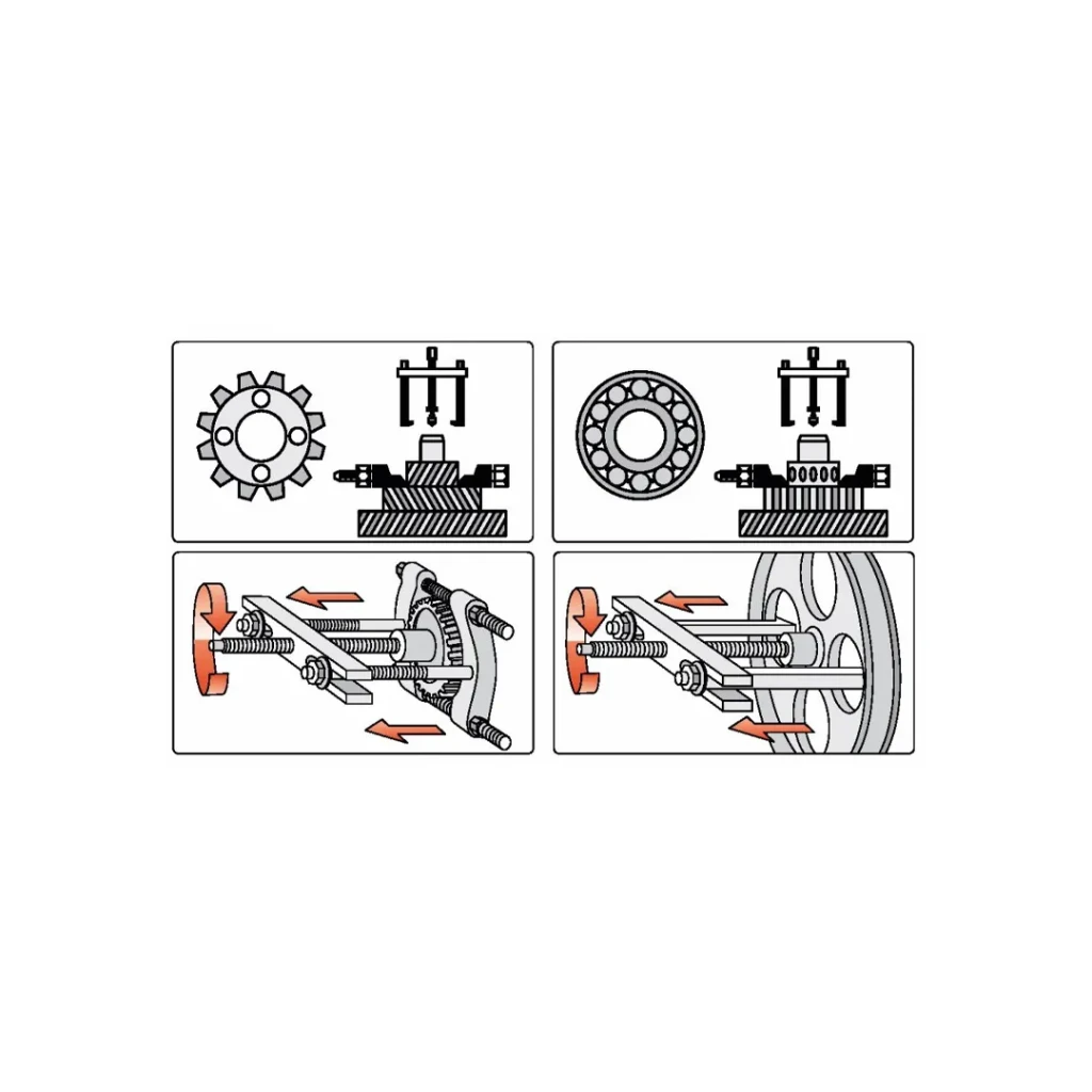 Set extractor de rulmenți 10 - 43 mm yato 5