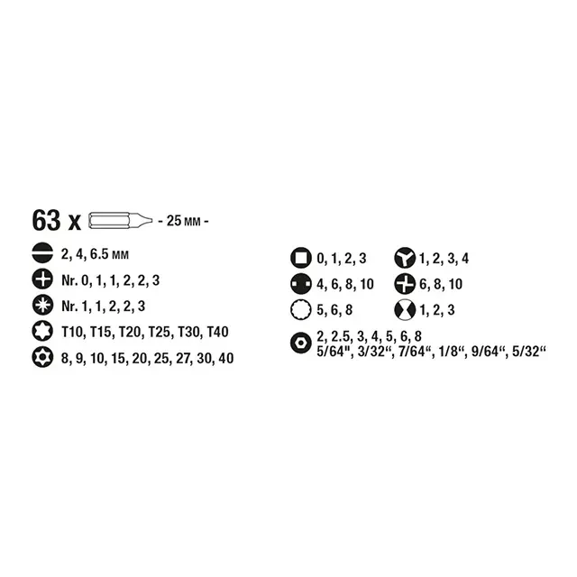 Set biți + șurubelniță 106800 92 kwb 2
