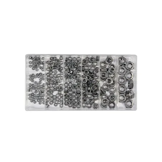 Set piulițe hexagonale m3/m4/m5/m6/m8/m10 oțel inoxidabil 300 buc. yato 2