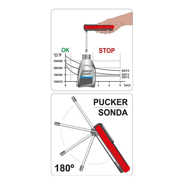 Tester pentru lichid de frană yato 72981 4