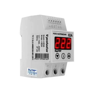 Releu de control tensiune cu ecran digital vp63a 63 a 220 - 240 v ip20 digitop
