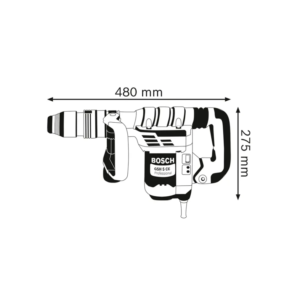 Ciocan demolator gsh 5 ce 1150 w 8.3 j 220 - 240 v 1510 - 2870 percuții/min bosch 4