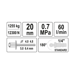 Nituitor pneumatic yato 0,7 mpa Thumbnail 3