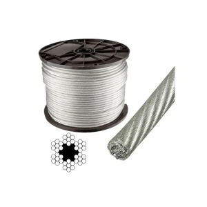 Cablu de oțel elmos 22415 500 m 8 - 10 mm 6x7 oțel/pvc