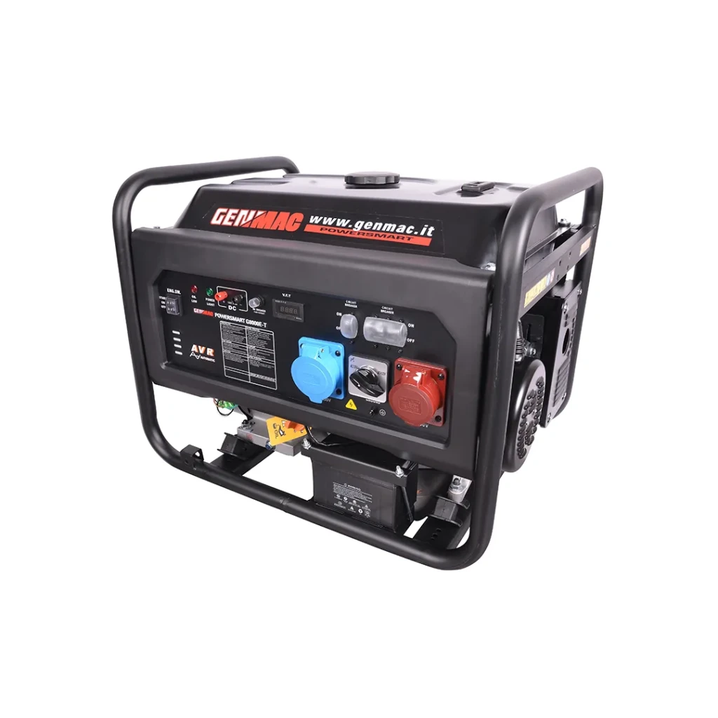 Generator powersmart g8000e-t benzină 6.4 kw 220 - 380 v genmac 4