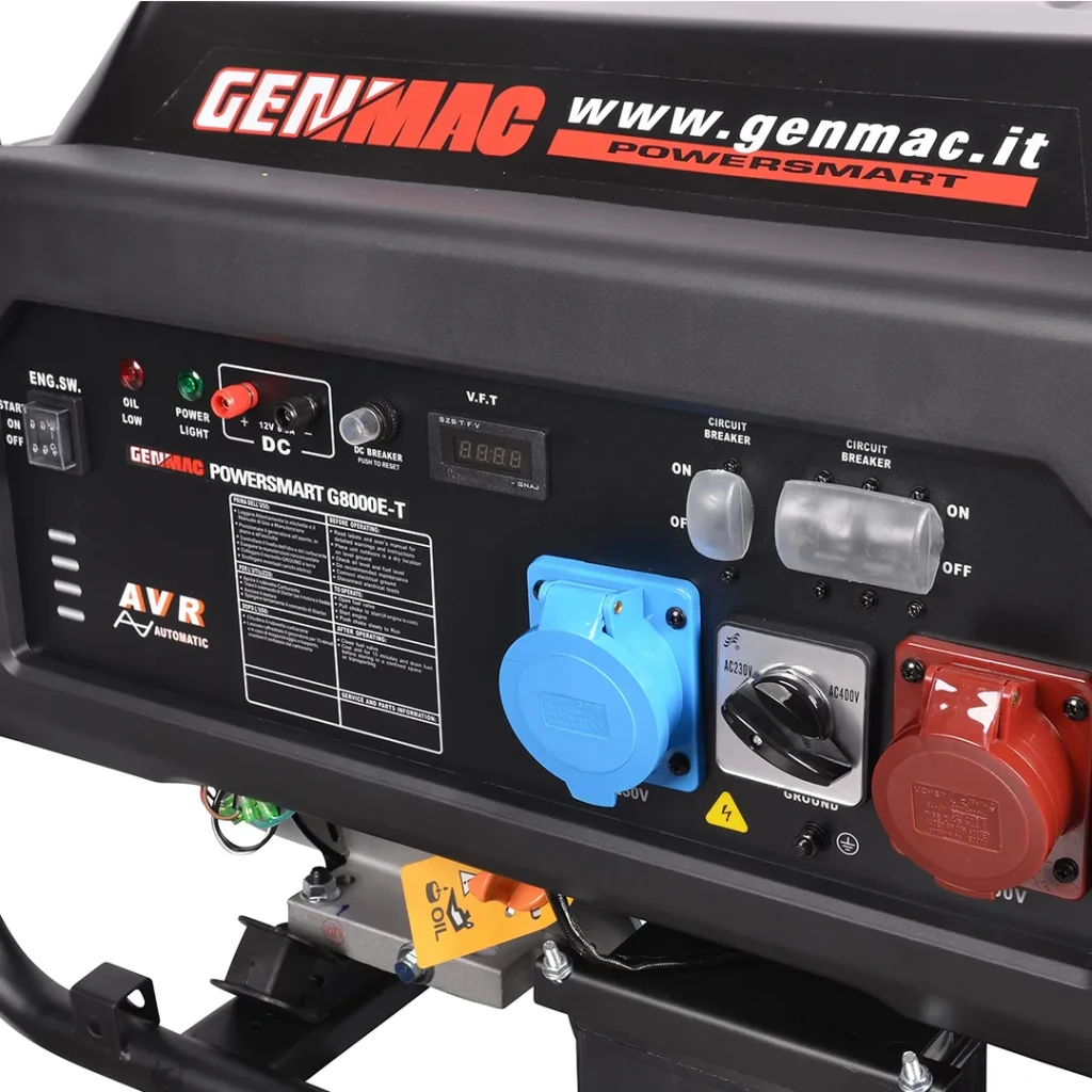 Generator powersmart g8000e-t benzină 6.4 kw 220 - 380 v genmac 3