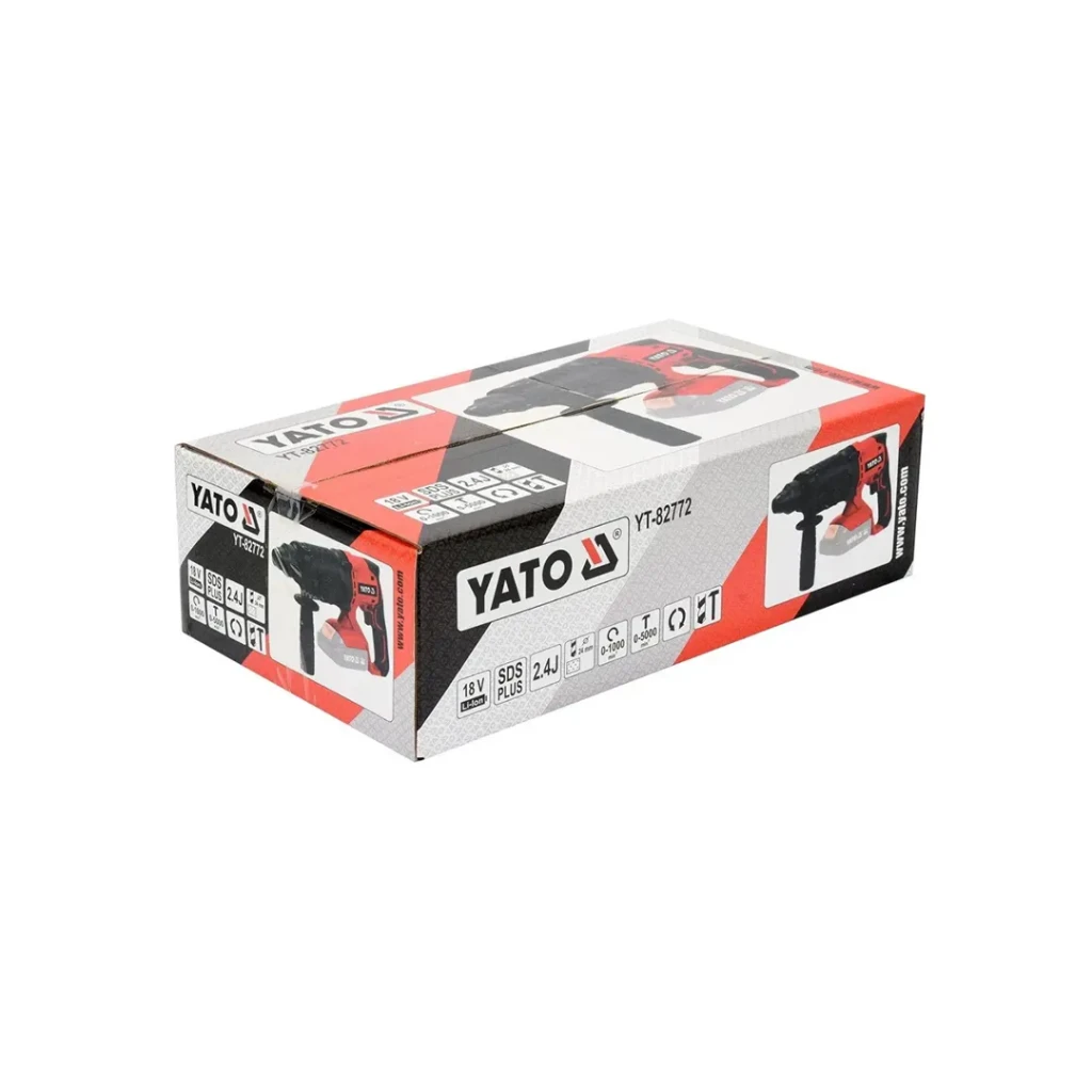 Ciocan rotopercutor pe acumulator (fără acumulator) sds plus 18 v 2.4 j 0 - 5000 percuții/min yato 3