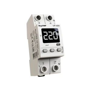 Releu de control tensiune cu ecran digital vp40m2w 40 a 220 - 240 v ip20 digitop
