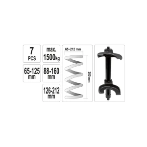 Съёмник пружин 1.5 тонн macpherson 300 x (65 - 212) мм yato Thumbnail 3