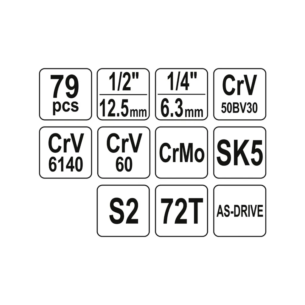 Set de instrumente yt38911 1/2 xxxl 79 buc yato 3