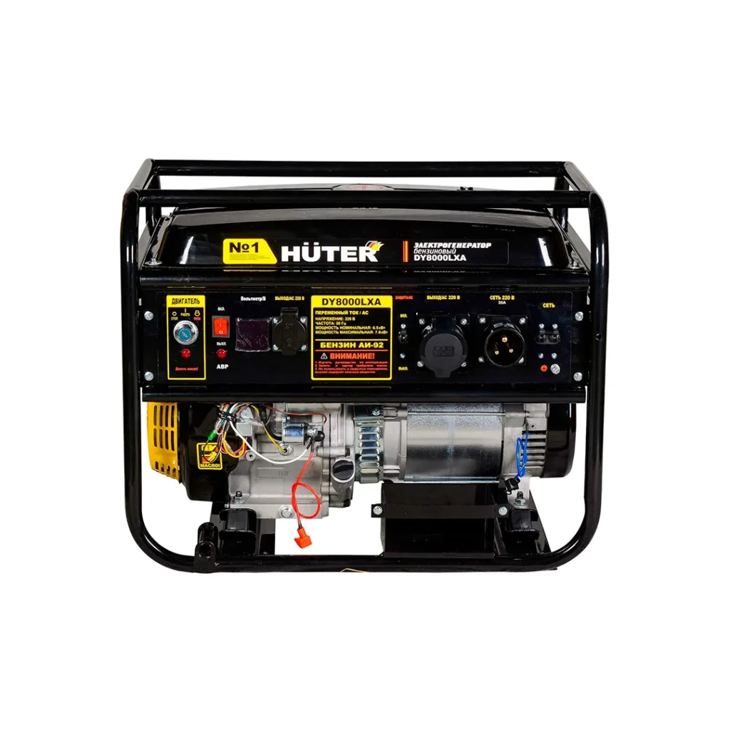 Генератор dy8000lxa бензин + avr 6.5 квт 220 в huter 2