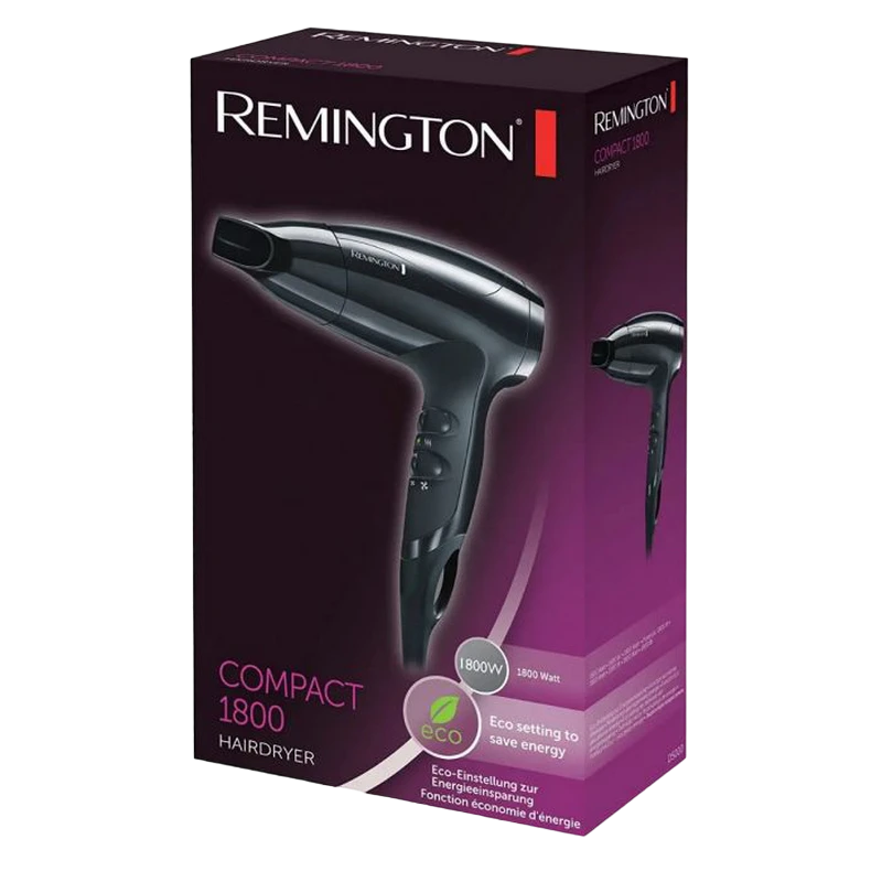 Компактный фен remington compact d5000, 1800 вт, чёрный 2