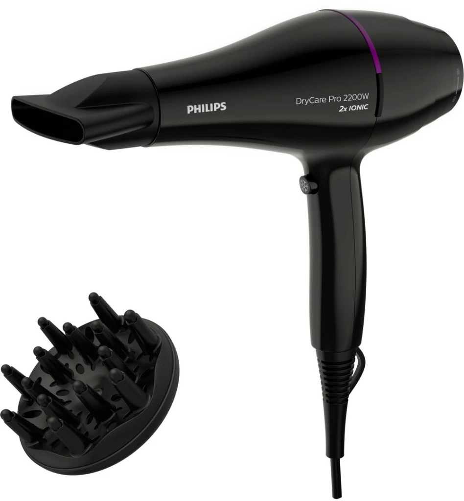 Фен philips bhd274/00, 2200 вт, чёрный 5
