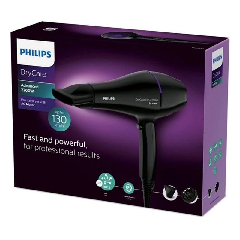 Фен philips bhd274/00, 2200 вт, чёрный 3