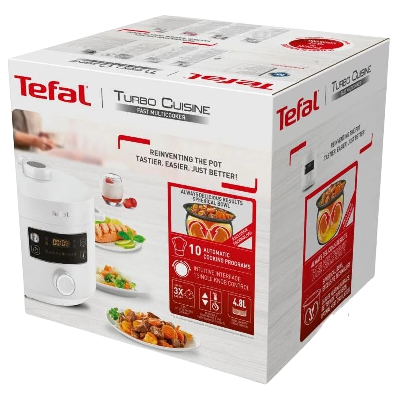 Мультиварка tefal cy754130, белый 3