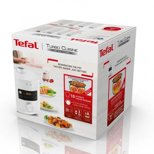 Мультиварка tefal cy754130, белый 5