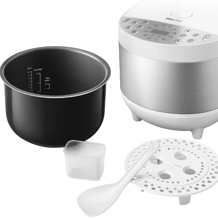 Aparat de gătit multifuncțional philips hd4713/40, alb | argintiu 2
