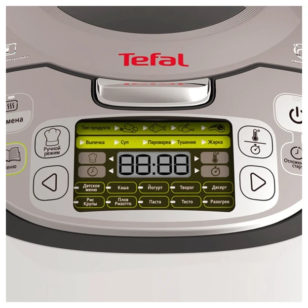 Мультиварка tefal fuzzy, нержавеющая сталь 4