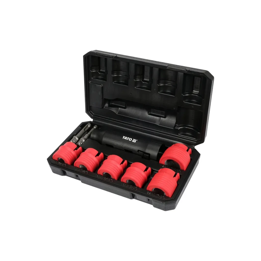 Набор инструмента для чистки колесных шпилек 1/4" (6.3) - 1/2" (12.7) мм sds plus 9 шт. yato 3