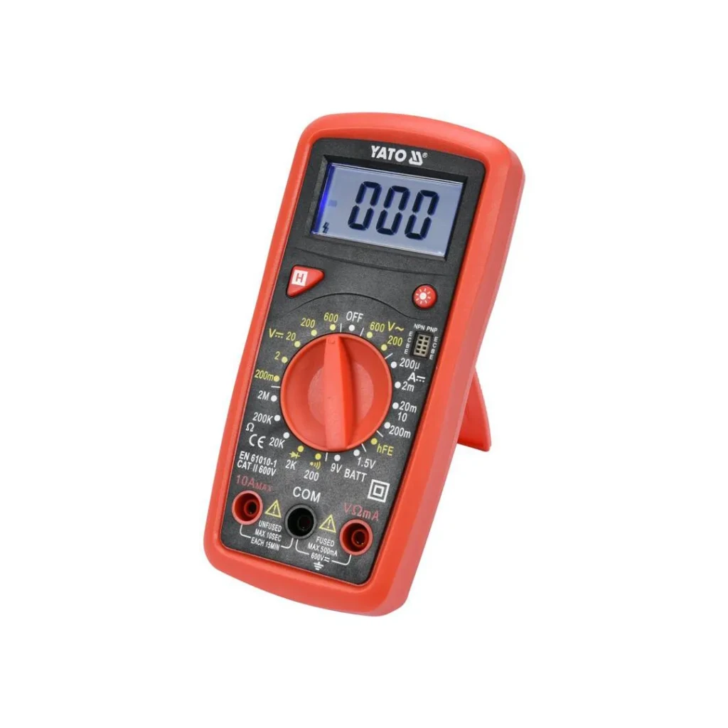 Мультиметр цифровой 0 - 10 a 0 - 600 в yato 2