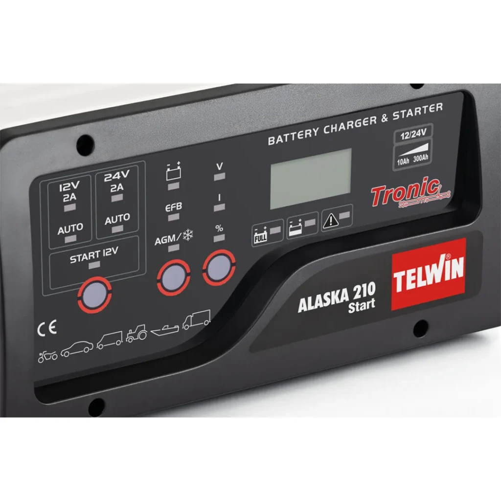 Зарядное устройство для автомобильного аккумулятора alaska 210 12/24 в dc telwin 4