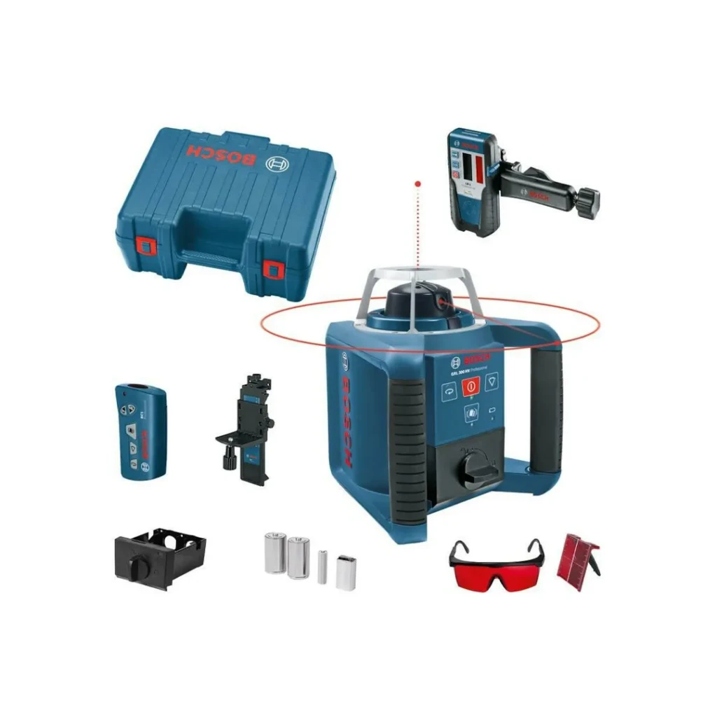 Лазерный нивелир вращающийся grl 300 красный 60 м 2 x 1.5 в ip54 bosch 3