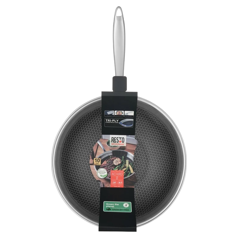 Tigaie wok resto 95349, 28cm, oțel inoxidabil 6