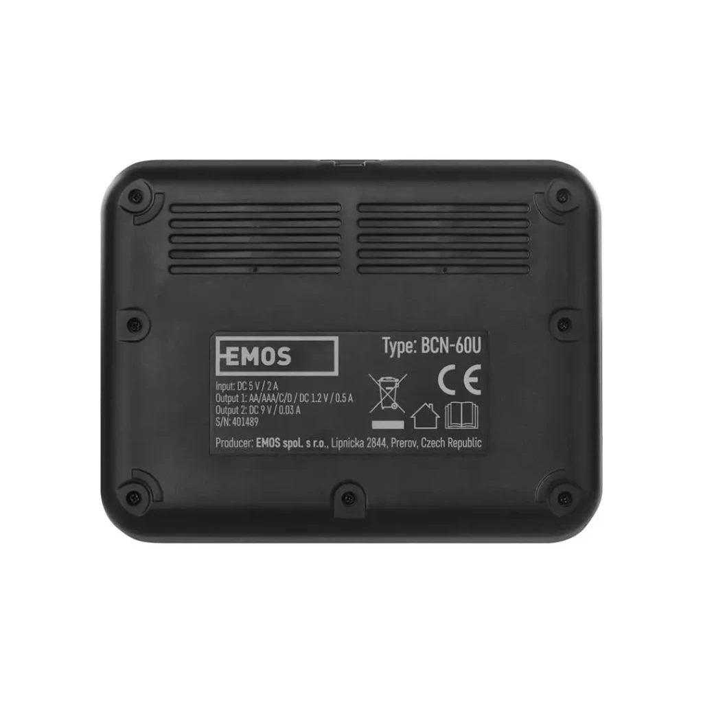 Зарядное устройство для аккумуляторных батарей 10 вт 5 в aaa/aa/c/d/9v emos 2