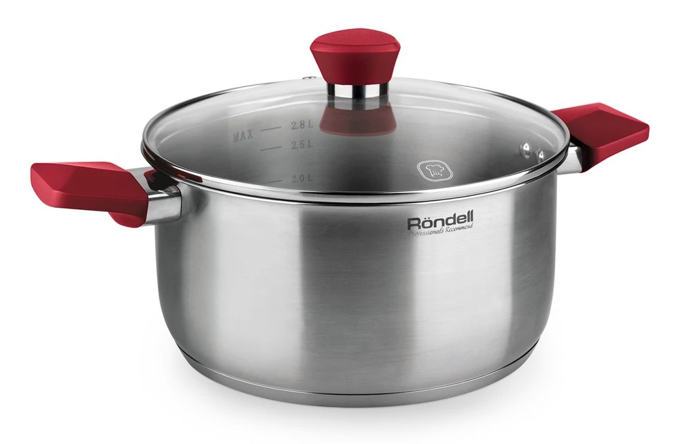Набор посуды rondell rds-1217, 2,8л, 20см, черный серебристый 9