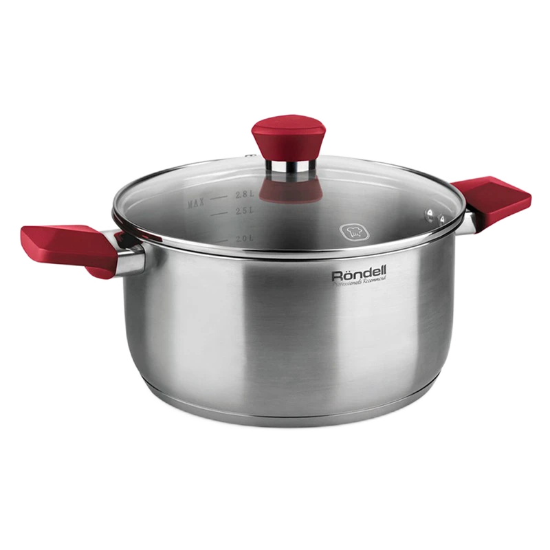 Набор посуды rondell rds-1217, 2,8л, 20см, черный серебристый 2