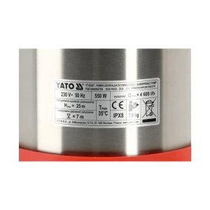 Pompă submersibilă de drenaj 4600 l/h 550 w 220 - 240 v yato Thumbnail 5