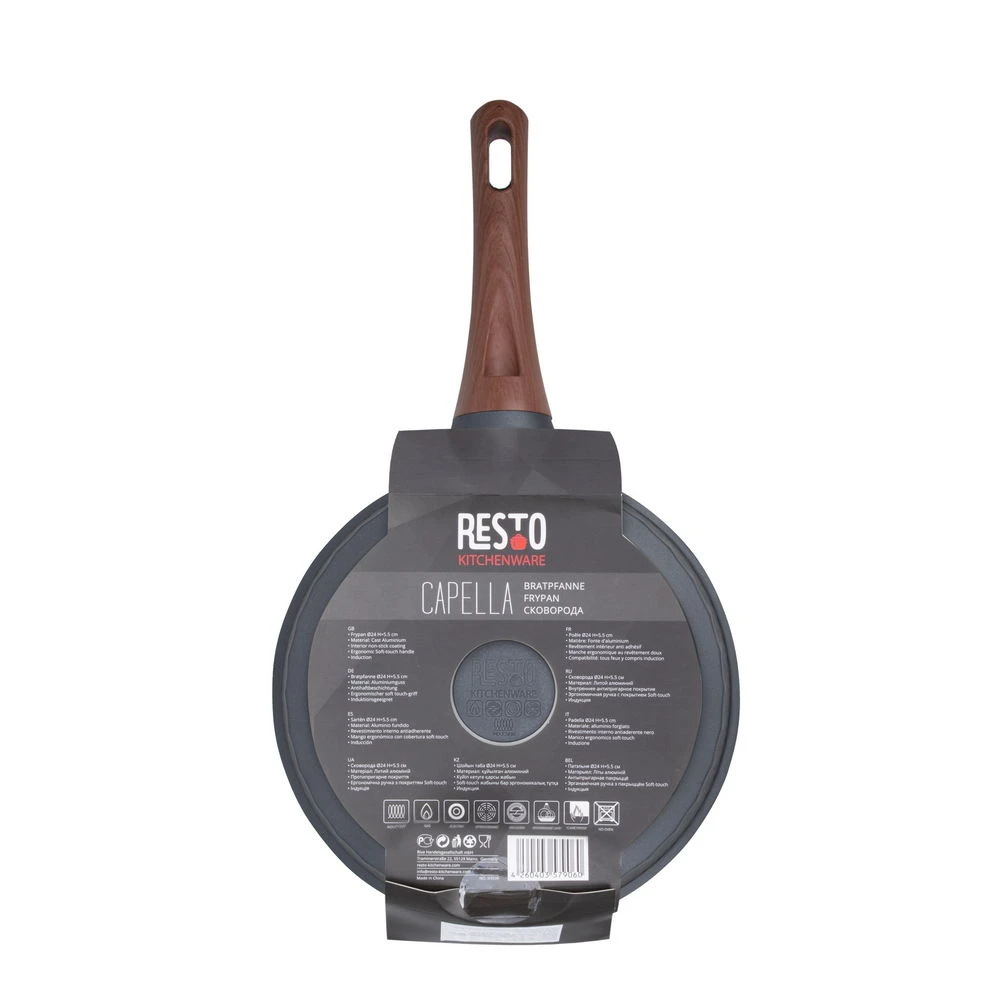 Сковорода resto 93509, 24см, чёрный 6