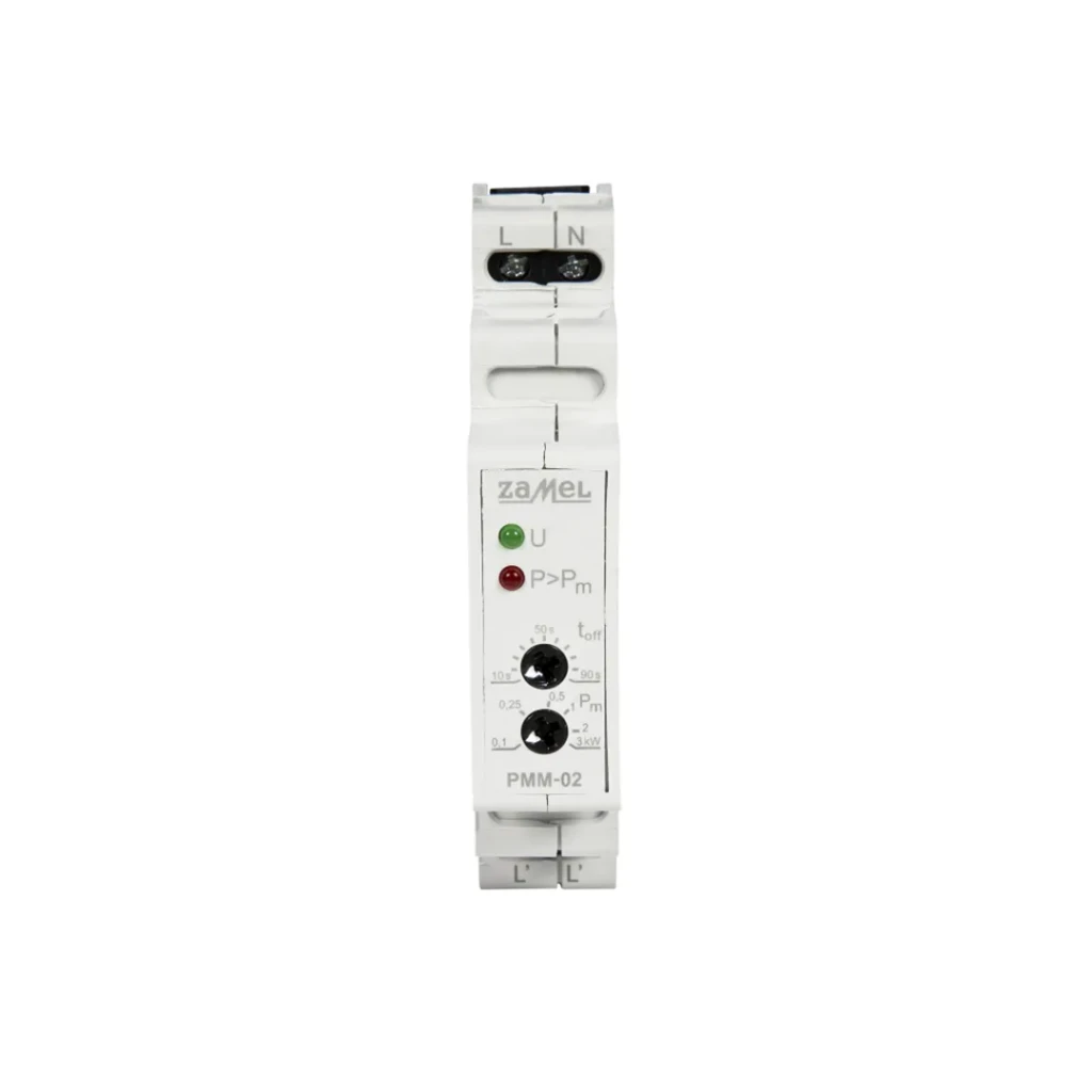 Реле ограничители мощности pmm-02 1no+1nc 16 a 220 - 240 в ip20 zamel 2