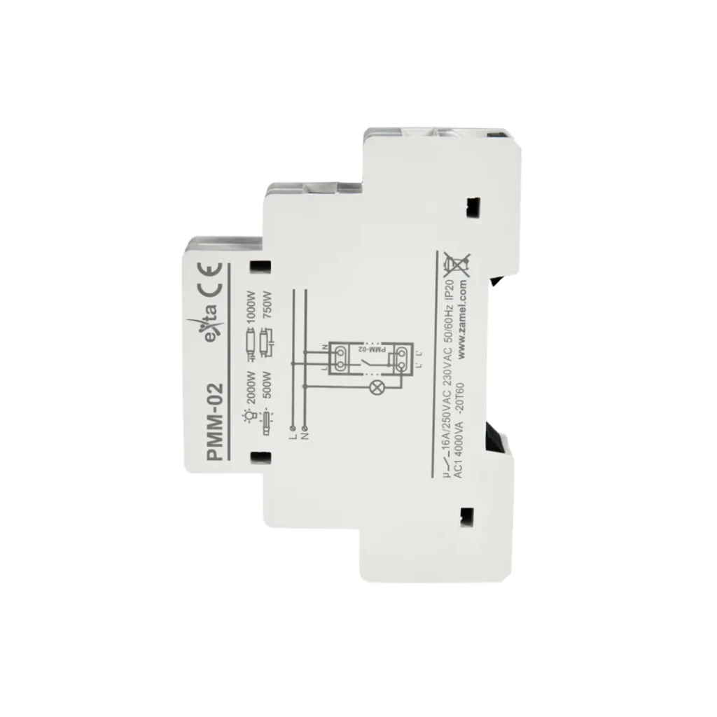 Реле ограничители мощности pmm-02 1no+1nc 16 a 220 - 240 в ip20 zamel 3