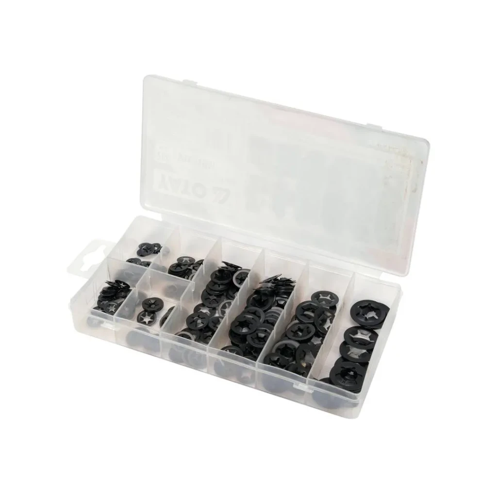 Set șaibe de fixare autoblocante m3 - m12 oțel 260 buc. yato 2