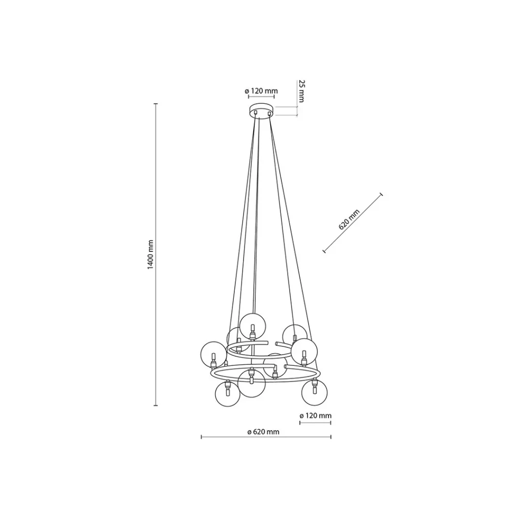 Люстра anabelle 8 вт g9 ip20 220 - 240 в tk lighting 5
