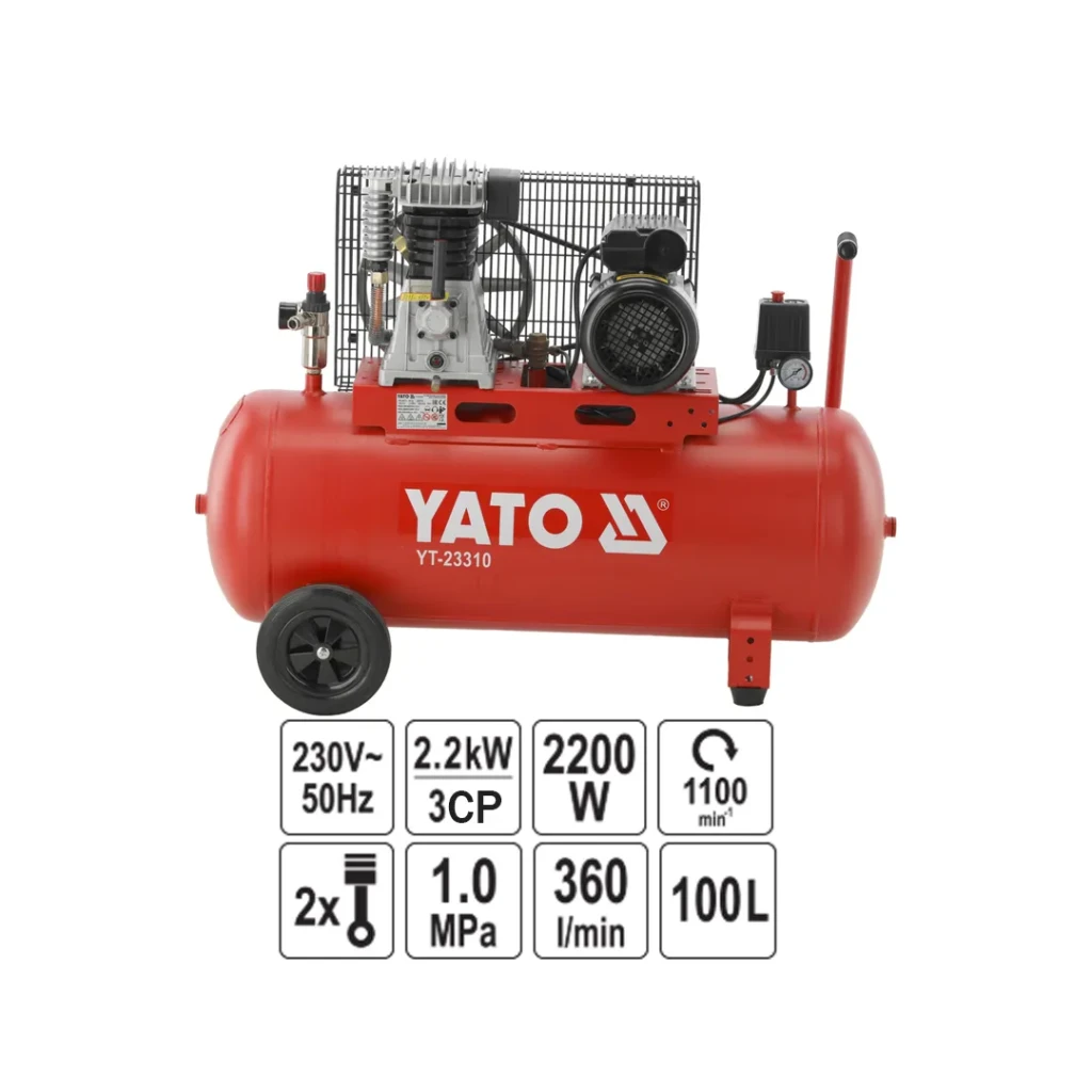 Компрессор 2.2 квт 220 - 240 в 10 бар 100 л yato 5
