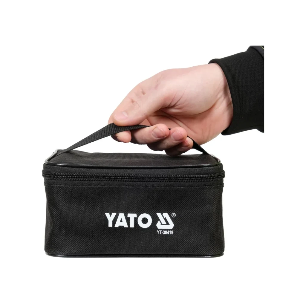 Лазерный уровень зеленый 30 м 3.7 в ip54 yato 5
