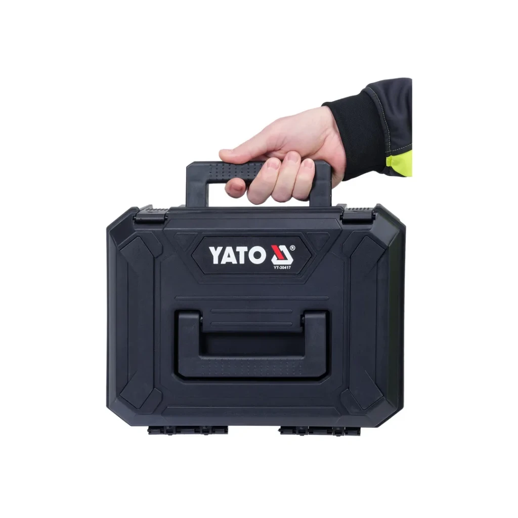 Лазерный уровень зеленый 30 м 3.7 в ip54 yato 5