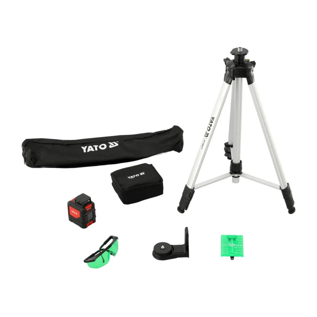 Лазерный уровень зеленый 30 м ip54 yato 5
