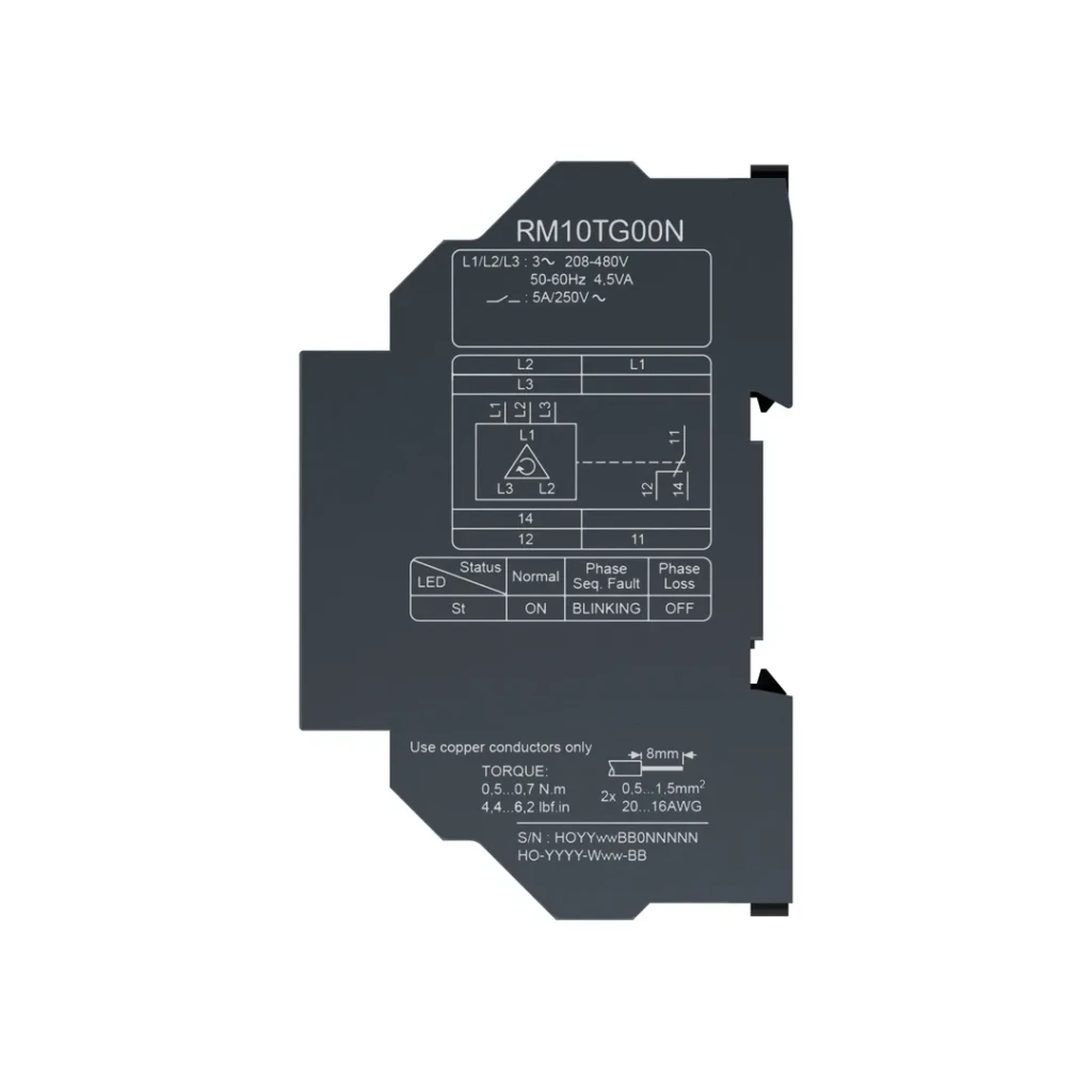 Реле контроля напряжения 5 a 208 - 480 в ac ip20 schneider-electric 3