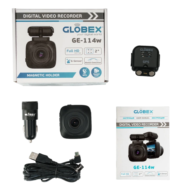 Cameră auto dvr globex ge-114w, negru 4