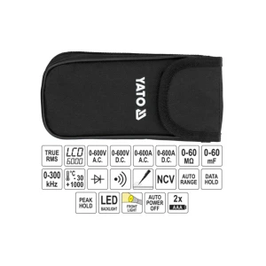 Токоизмерительные клещи 0 - 600 a 600 в ac/dc yato Thumbnail 5