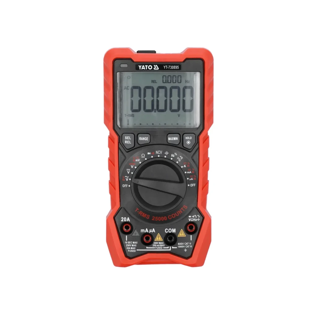 Мультиметр цифровой 0 - 20 a 750 в ac/1000 в dc yato 4