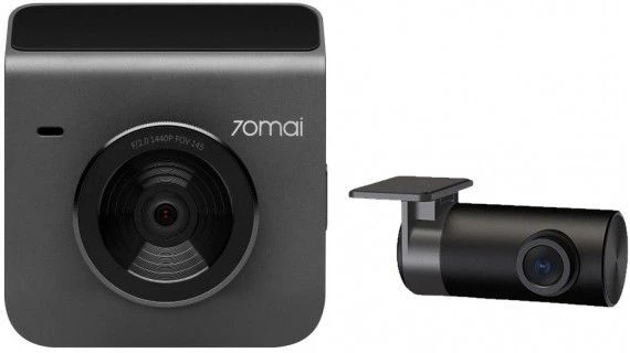 Комплект видеорегистраторов передней и задней панели автомобиля 70mai dash cam a400, 2560x1440, серый 3